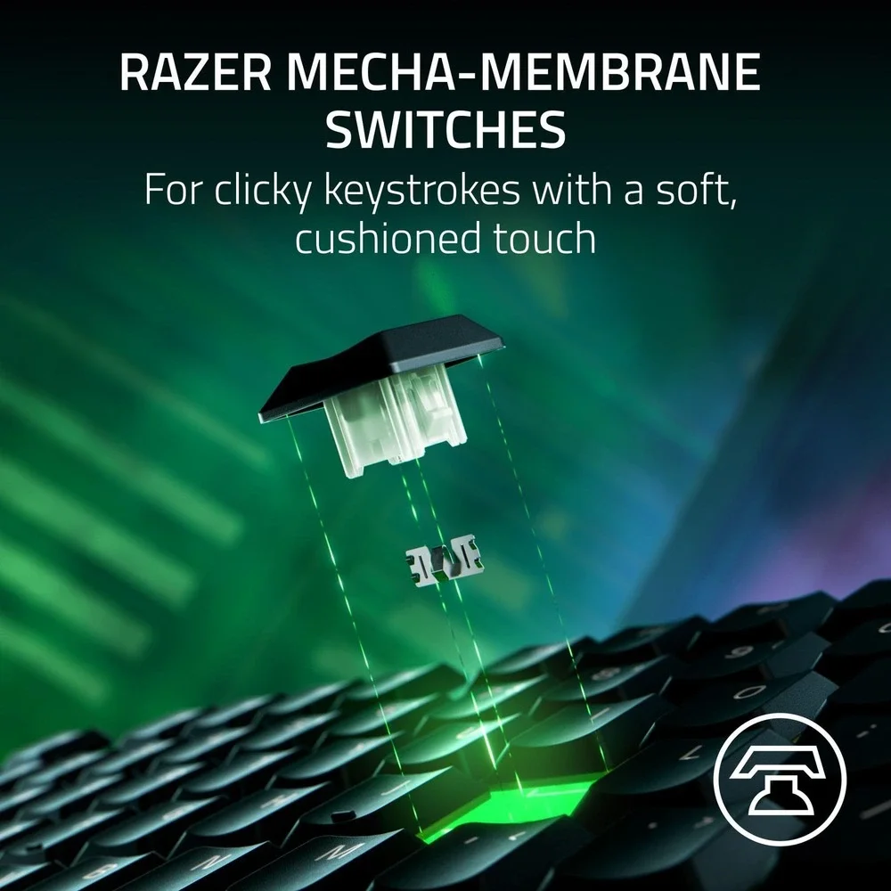 Razer Ornata V3 TKL Tenkeyless Gaming Keyboard Low-Profile Mecha-Membrane Black
